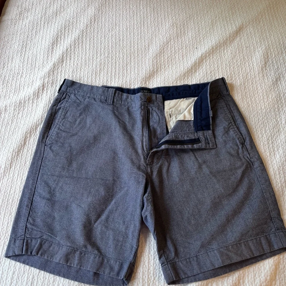 J.CREW Men's Blue Gramercy Shorts 36‎ Pockets 8” Inseam Exc Cond